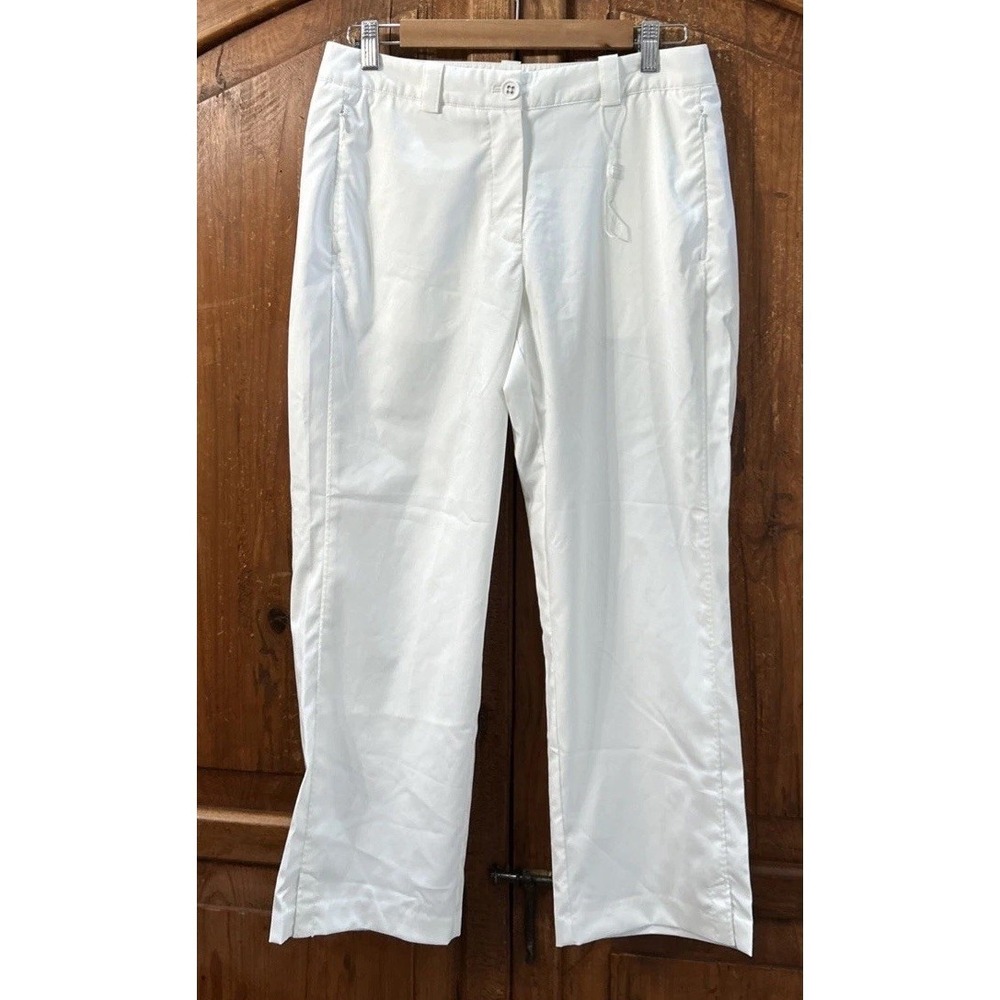 Women's Nike Golf Tour‎ Performance Crop Chino Pants Dri-Fit Size 6 White 452861